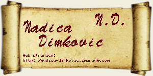 Nadica Dimković vizit kartica